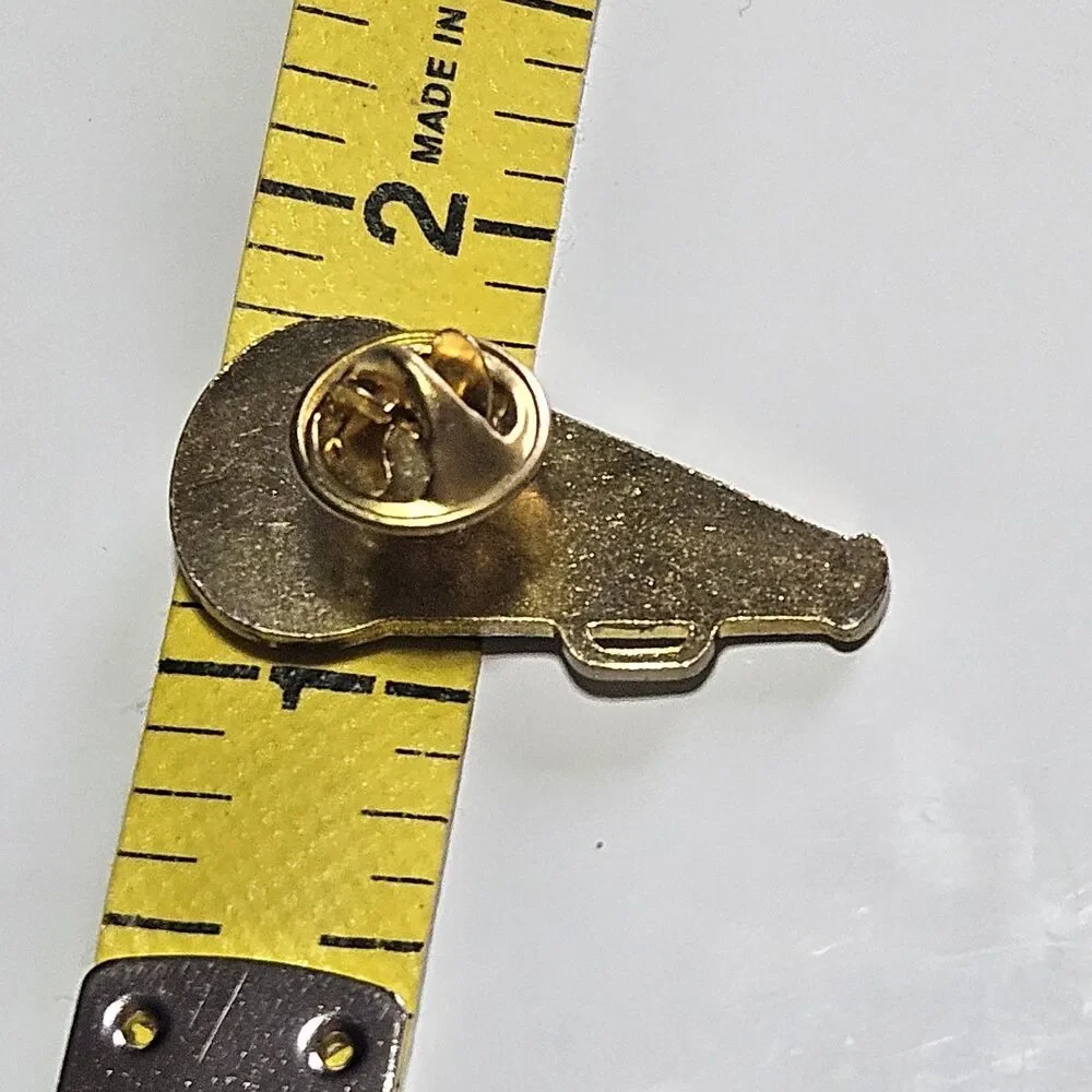Cheerleader Megaphone Cone Vintage Lapel Gold Tone Pin